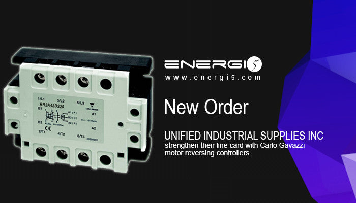 UNIFIED INDUSTRIAL SUPPLIES INC strengthen their line card with Carlo Gavazzi motor reversing controllers.