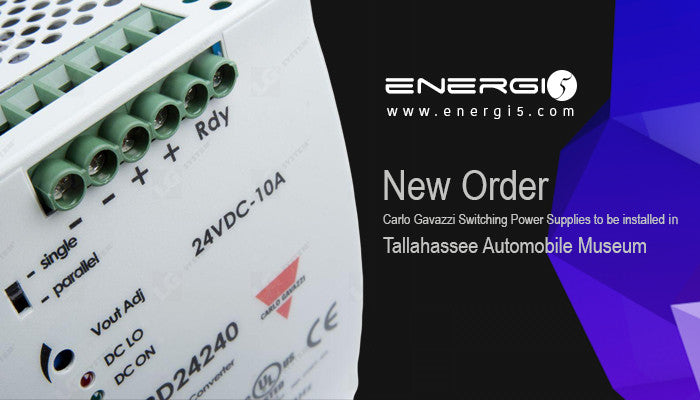 Our Switching Power Supplies from Carlo Gavazzi are flying to Tallahassee Automobile Museum in Florida - USA